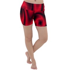 Background Red Color Swirl Lightweight Velour Yoga Shorts