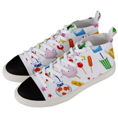 Summer Fair Food Goldfish Men s Mid-top Canvas Sneakers by Nexatart