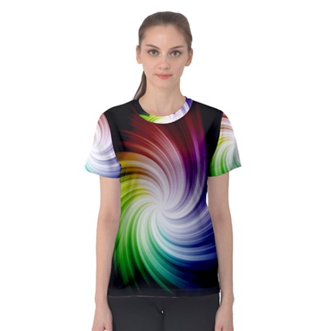 Rainbow Swirl Twirl Women s Sport Mesh Tee by Nexatart