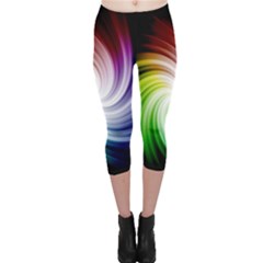 Rainbow Swirl Twirl Capri Leggings  by Nexatart