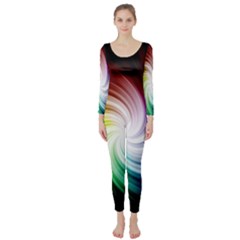 Rainbow Swirl Twirl Long Sleeve Catsuit