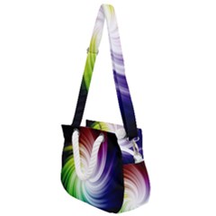 Rainbow Swirl Twirl Rope Handles Shoulder Strap Bag