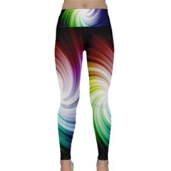 Rainbow Swirl Twirl Lightweight Velour Classic Yoga Leggings