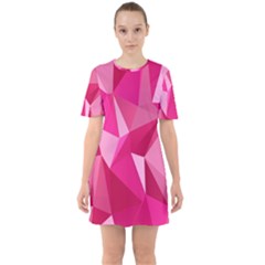 Pattern Halftone Geometric Sixties Short Sleeve Mini Dress by Nexatart