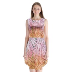 Fineleaf Japanese Maple Highlights Sleeveless Chiffon Dress   by Riverwoman