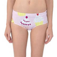 Eat Cupcakes Mid-waist Bikini Bottoms by WensdaiAmbrose