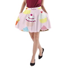 Eat Cupcakes A-line Pocket Skirt by WensdaiAmbrose