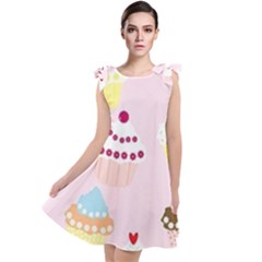 Eat Cupcakes Tie Up Tunic Dress by WensdaiAmbrose