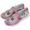 Cute Little Owl With Hearts Men s Lightweight Slip Ons View2