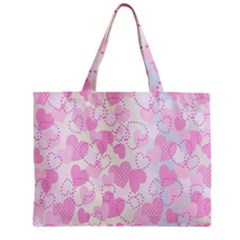 Valentine Background Hearts Bokeh Zipper Mini Tote Bag by Nexatart