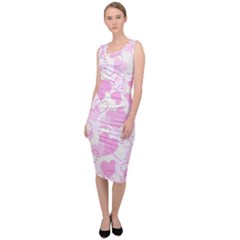 Valentine Background Hearts Bokeh Sleeveless Pencil Dress