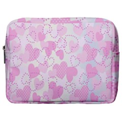 Valentine Background Hearts Bokeh Make Up Pouch (large) by Nexatart