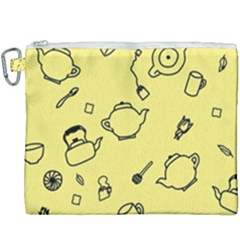 Tea Seamless Pattern Teatime Canvas Cosmetic Bag (xxxl) by Nexatart