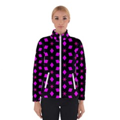 Pattern Stars Squares Texture Winter Jacket by Nexatart