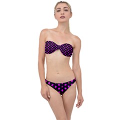 Pattern Stars Squares Texture Classic Bandeau Bikini Set by Nexatart