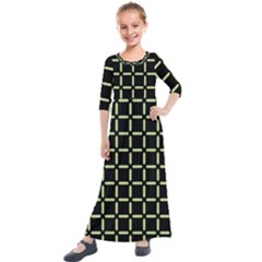 Pattern Digital Seamless Texture Kids  Quarter Sleeve Maxi Dress