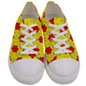 Pattern Red Star Texture Star Women s Low Top Canvas Sneakers View1