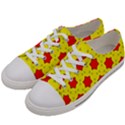 Pattern Red Star Texture Star Women s Low Top Canvas Sneakers View2