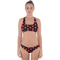 Flower Pattern Pattern Texture Cross Back Hipster Bikini Set by Nexatart