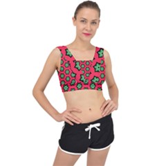 Pattern Flower Pattern Seamless V-back Sports Bra