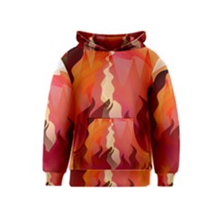 Fire Abstract Cartoon Red Hot Kids  Pullover Hoodie by Nexatart