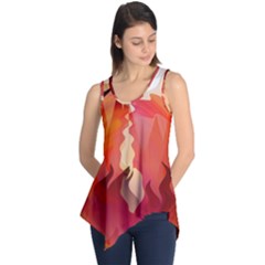 Fire Abstract Cartoon Red Hot Sleeveless Tunic