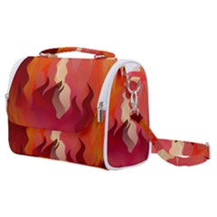 Fire Abstract Cartoon Red Hot Satchel Shoulder Bag by Nexatart