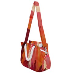 Fire Abstract Cartoon Red Hot Rope Handles Shoulder Strap Bag by Nexatart