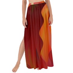 Fire Abstract Cartoon Red Hot Maxi Chiffon Tie-up Sarong by Nexatart