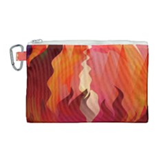 Fire Abstract Cartoon Red Hot Canvas Cosmetic Bag (large) by Nexatart