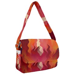 Fire Abstract Cartoon Red Hot Courier Bag by Nexatart