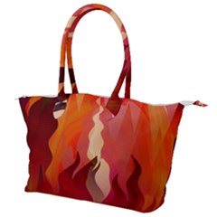 Fire Abstract Cartoon Red Hot Canvas Shoulder Bag by Nexatart