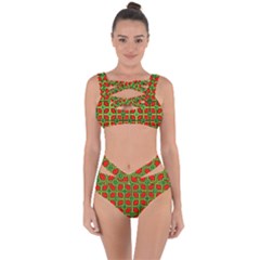 Pattern Modern Texture Seamless Bandaged Up Bikini Set 