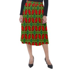 Pattern Modern Texture Seamless Classic Velour Midi Skirt 