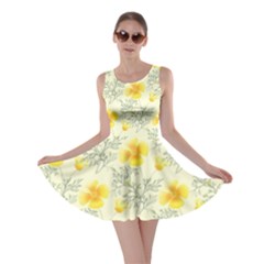 Floral Background Scrapbooking Skater Dress