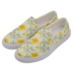 Floral Background Scrapbooking Men s Canvas Slip Ons