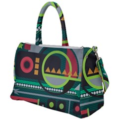 Background Colors Abstract Shapes Duffel Travel Bag