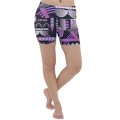 Background Abstract Geometric Lightweight Velour Yoga Shorts