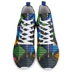 Background Colors Non Seamless Men s Lightweight High Top Sneakers by Nexatart