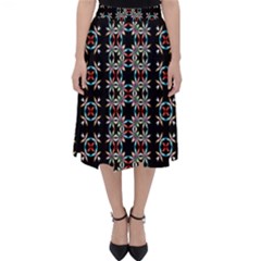 Pattern Black Background Texture Classic Midi Skirt