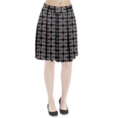Pattern Black Background Texture Pleated Skirt