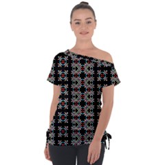 Pattern Black Background Texture Tie-up Tee