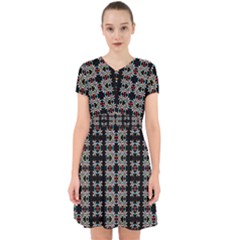 Pattern Black Background Texture Adorable in Chiffon Dress
