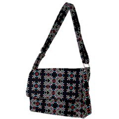 Pattern Black Background Texture Full Print Messenger Bag