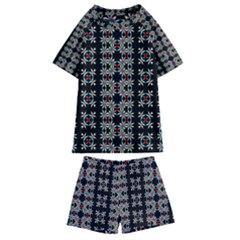 Pattern Black Background Texture Kids  Swim Tee and Shorts Set