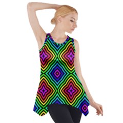 Pattern Rainbow Colors Rainbow Side Drop Tank Tunic by Nexatart