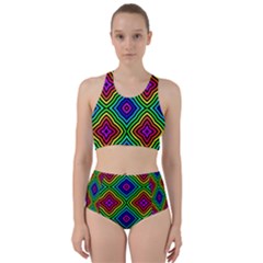 Pattern Rainbow Colors Rainbow Racer Back Bikini Set by Nexatart