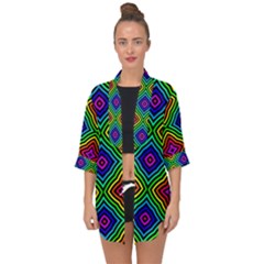 Pattern Rainbow Colors Rainbow Open Front Chiffon Kimono by Nexatart