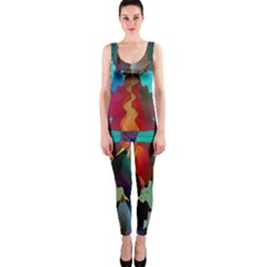 Background Sci Fi Fantasy Colorful One Piece Catsuit by Nexatart