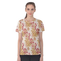 Scrapbook Floral Decorative Vintage Women s Cotton Tee